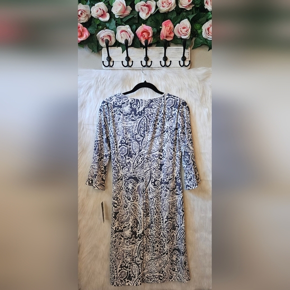 Chaps *Rare* Luxury Floral Ruched Midi Dress - Picture 5 of 8